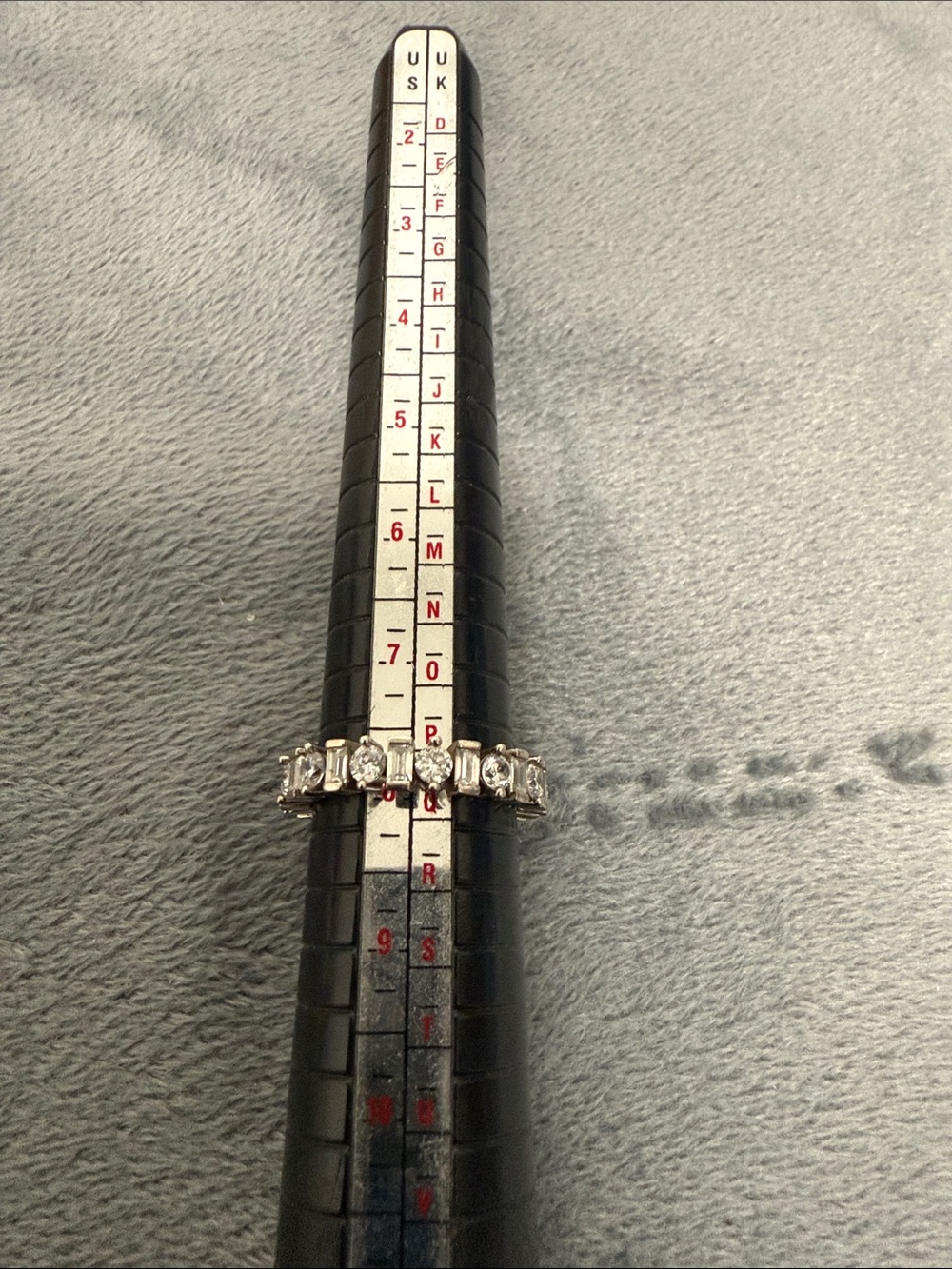 Silver Tone Crystal Eternity Band - Sparkling Clear Stones